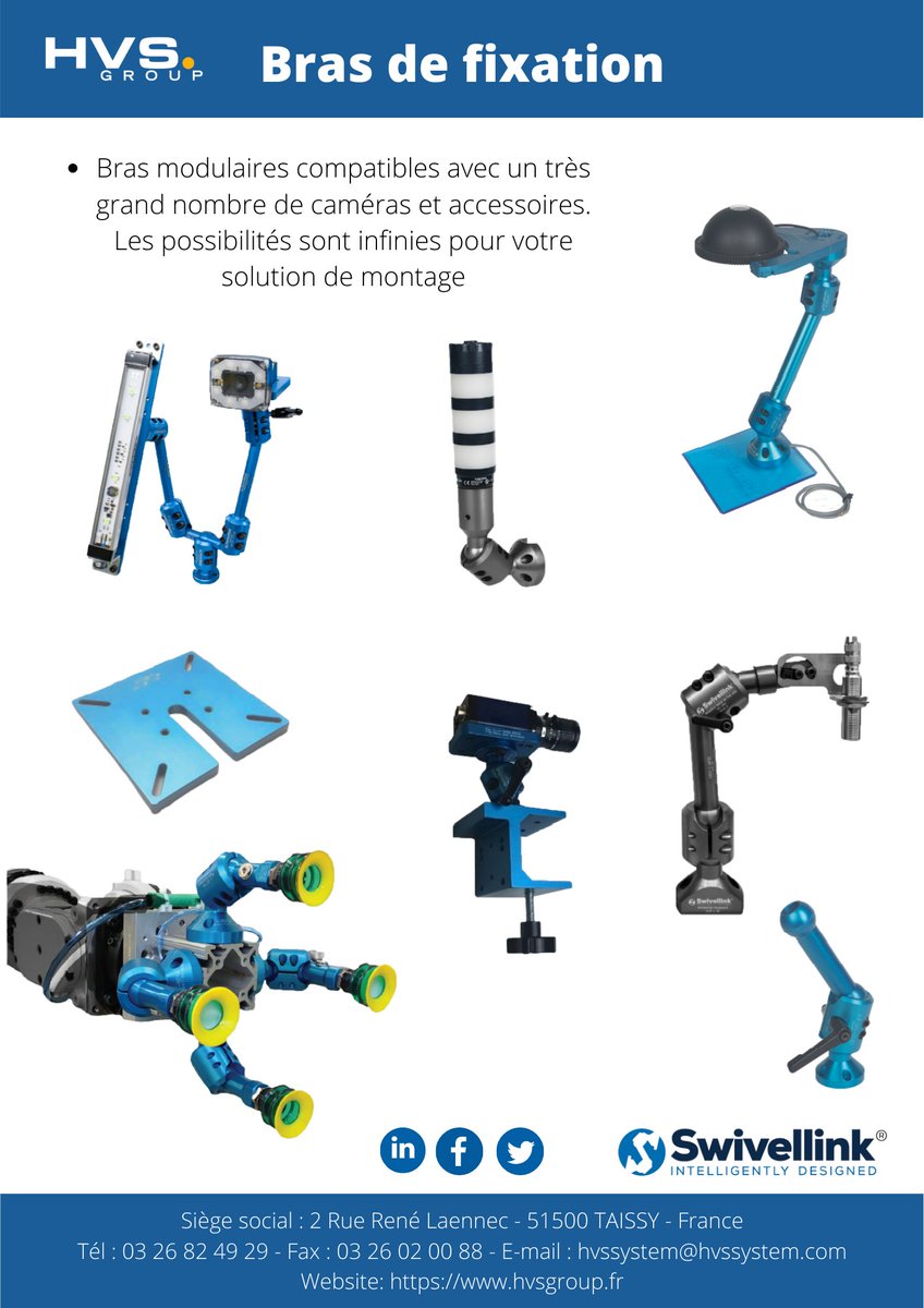 HVS_System's tweet photo. Les bras de fixation #Swivellink sont disponibles chez HVS ! #bras #modulaire #montage

https://t.co/r2cRa0OPGZ https://t.co/jMuIn8h4AD