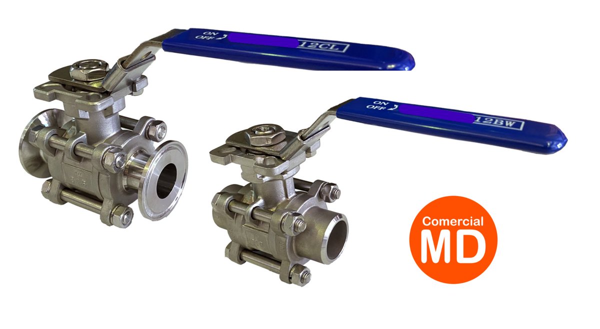 SuministrosMD's tweet photo. Tenemos el placer de presentar dos nuevas líneas de válvula industrial con conexiones soldar BW y CLAMP. Acero inox 316. Si necesitan de más información póngase en contacto con nuestro departamento comercial en el  ☎ : 947 313 696 y en el 📧 : suministros@comercialmd.com https://t.co/dIIKheLJIN