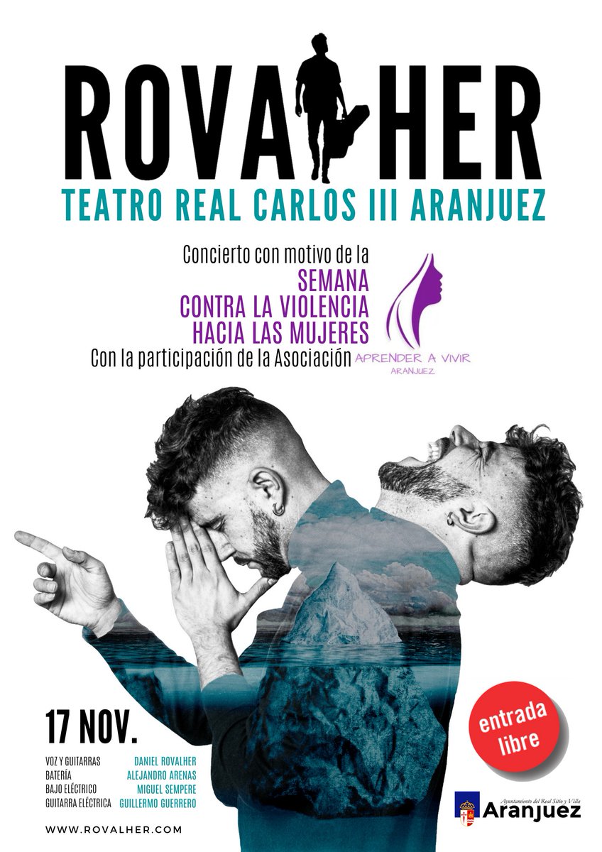 Con motivo de la celebración de la semana contra la violencia hacia las mujeres, <a href="/danielrovalher/">Daniel Rovalher</a> ofrece un concierto gratuito este miércoles en nuestro teatro. ¡Te invitamos a pasar una buena tarde de música en Aranjuez!