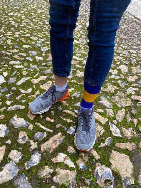 WinColl's tweet image. Mismatched feet around school today for  #AntiBullyingWeek #OddSocksDay!