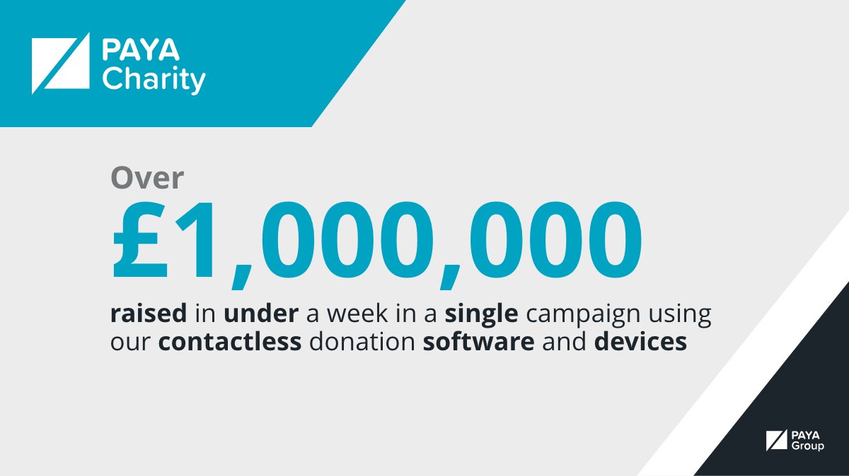 Payacharity's tweet photo. Over £1,000,000 raised in under a week in a single campaign using our contactless donation software and devices.
#Charity #Contactless #Donations #Digital #DigitalTransformation #TapForChange #GiftAid #Fundraising #FundraisingSolutions

https://t.co/fVABnHIohg https://t.co/xaLe9R5UoB