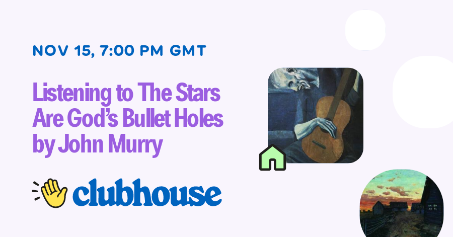 IronManRecords's tweet photo. This evening we will be “Listening to The Stars Are God’s Bullet Holes by John Murry with Magnum Opus Radio. 

Today, 15 Nov at 7:00 pm GMT in @clubhouse

Join Us! https://t.co/t0LsQnWv3T @johnmurry https://t.co/rXX82kTjJt