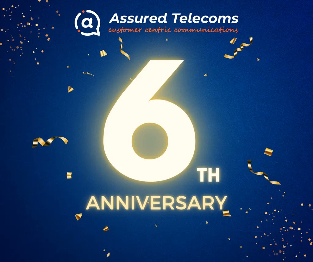 assuredtelecoms's tweet photo. On this day 6 years ago, Assured Telecoms was established! 🎉 

We would like to thank all of our clients for their support 🧡💙 

Here's to 6 more years of providing business communications solutions to Scotland and beyond 🤩

#SupportSmallBusiness #BusinessBirthday #Telecoms https://t.co/IP5uC7BC75