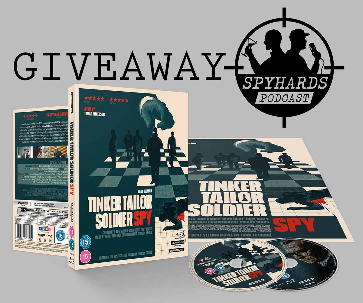 SpyHards's tweet photo. 🔥GIVEAWAY🔥

We’re giving away a copy of the new 4k Blu-Ray rerelease to mark the 10th anniversary of 2011s TINKER TAILOR SOLDIER SPY!

To enter: simply quote tweet this tweet and tag three people who’d want a copy!

T&amp;Cs below ⬇️ 

#giveaway #tinkertailorsoldierspy #bluray #4k https://t.co/64Dsojgjoo