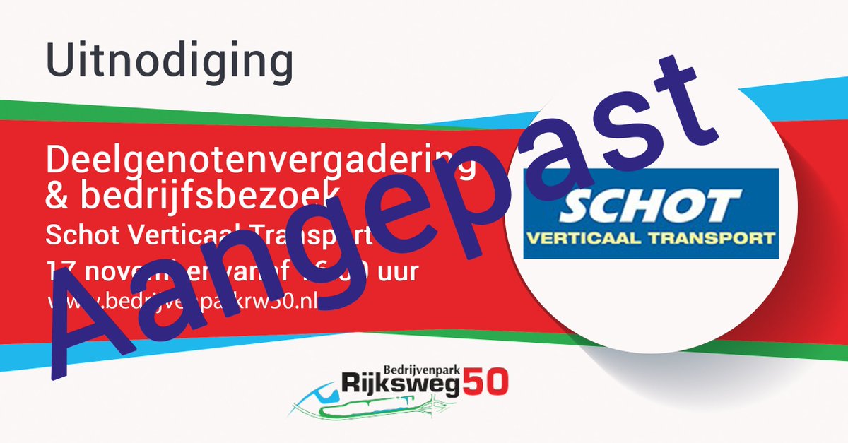 ❗ 𝗕𝗲𝗹𝗮𝗻𝗴𝗿𝗶𝗷𝗸𝗲 𝗺𝗲𝗱𝗲𝗱𝗲𝗹𝗶𝗻𝗴 ❗
Gezien de nieuwe coronamaatregelen heeft de beheerscommissie besloten om de fysieke bijeenkomst van a.s. woensdag niet door te laten gaan.
De RW50 #deelgenotenvergadering zal alleen digitaal plaatsvinden. bit.ly/3cfZFVm