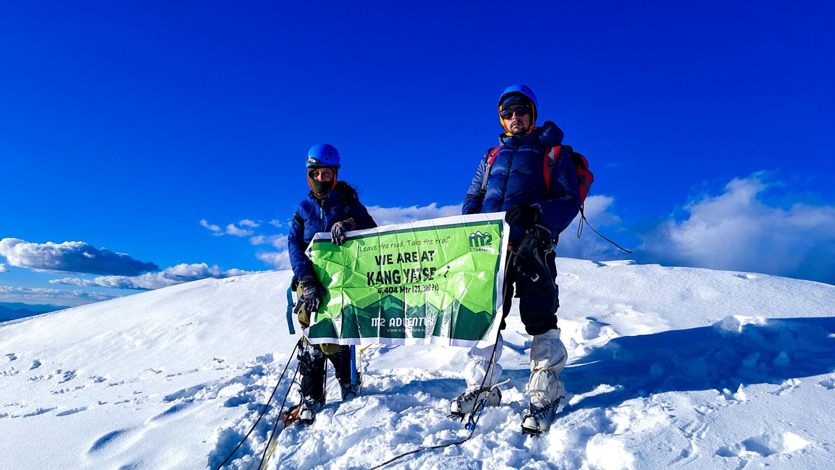 M2Adventure's tweet photo. Kang Yatse 1(elevation 6,401 metres) is a mountain located at the end of the Markha valley in the Himalayas in the Ladakh region of northwest India.  It is located in the Hemis National Park.

#kangyatse #ladakhtourism
#summit #mountaneering #himalayas #kongmarula
#mountaineering https://t.co/oKSuzEmt8s