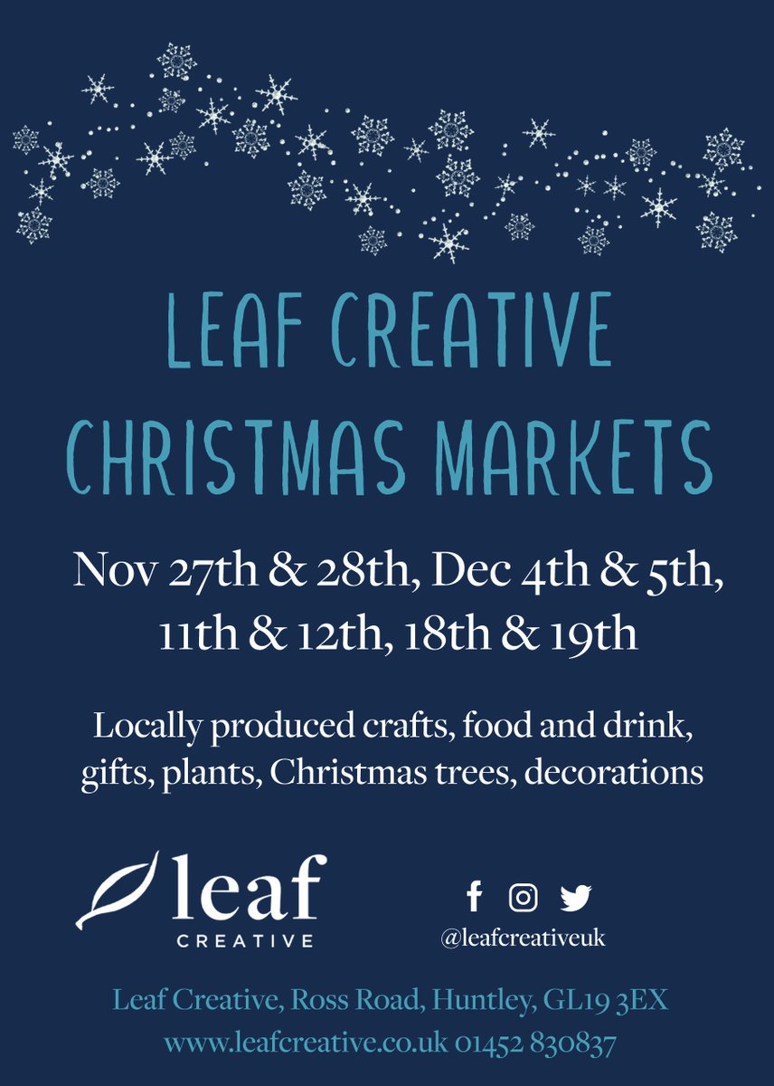 LeafCreativeUK's tweet photo. We're counting down the days to the first of our #Christmas markets.
#Gloucestershire @BlakewayRachael https://t.co/bkrckMPDux