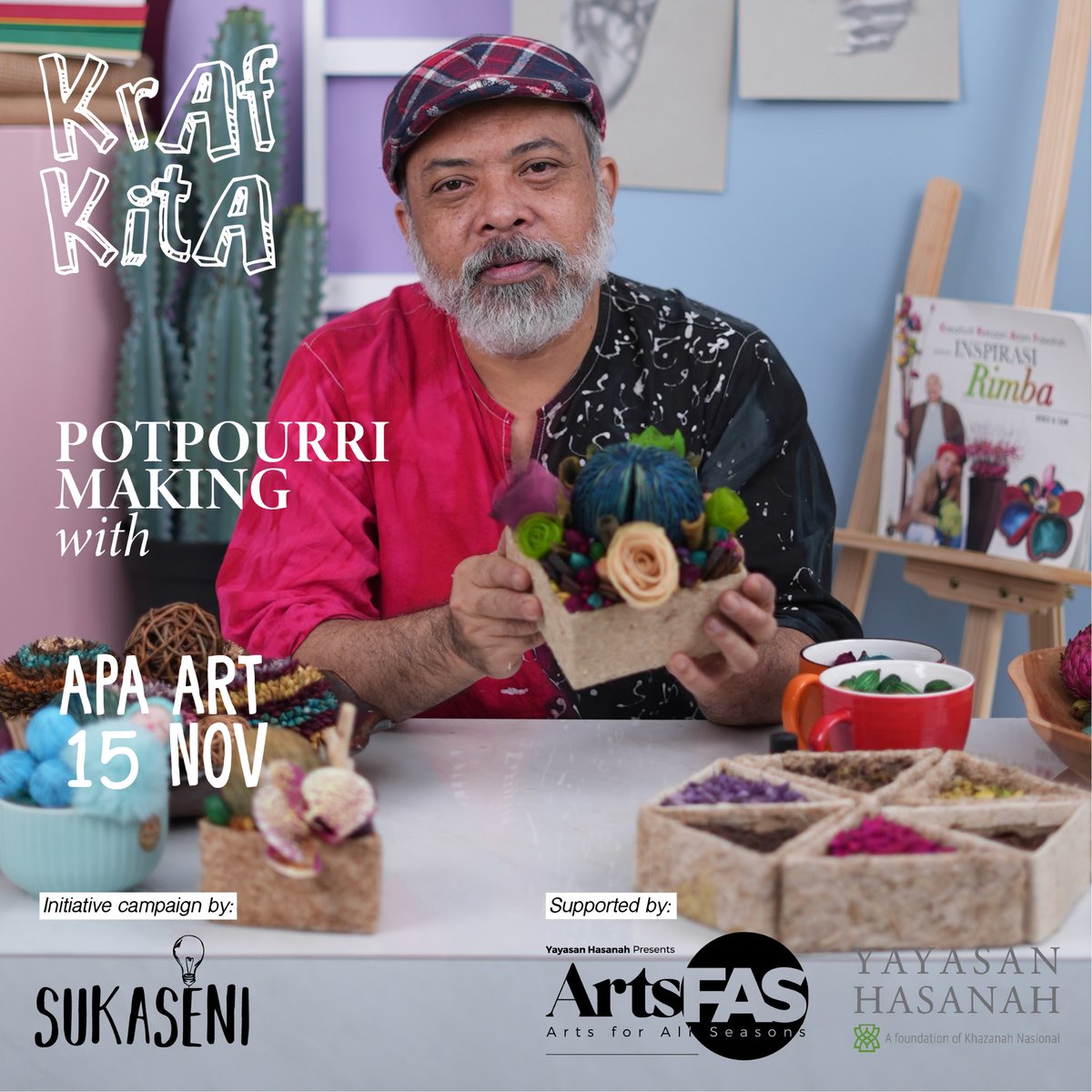 KrafKita - Potpourri Making. Link in bio. instagram.com/tv/CWTDkrQpi96… #artfas #artmatters #yayasanhasanah #craft #arts