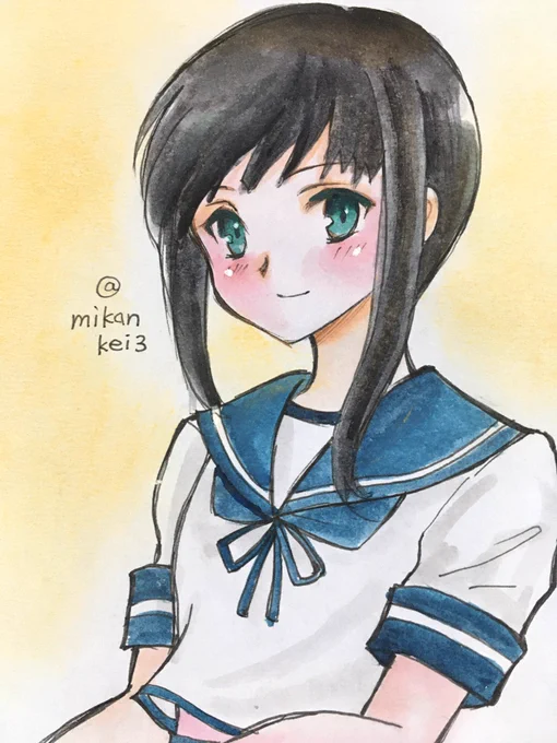 吹雪です♪ 1927年11月15日進水! #艦これ版深夜の真剣お絵描き60分一本勝負 #艦これ版真剣お絵描き60分一本勝負_20211115 #吹雪 #艦これ #吹雪進水日 