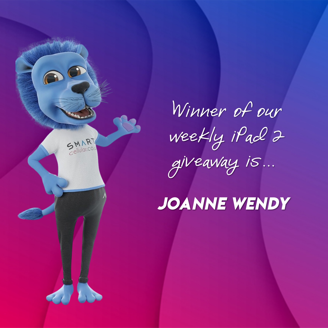 smartcellular_1's tweet photo. The winner of our iPad 2 giveaway is... Joanne Wendy   ​
Congratulations Joanne Wendy, we will be messaging you shortly about what's next. ✅ 
Thank you to everyone who entered, Keep checking our page for the next competition. 
https://t.co/SS54zMGLFj
#smartcellular #giveaway\ https://t.co/LHH3tpPiLw