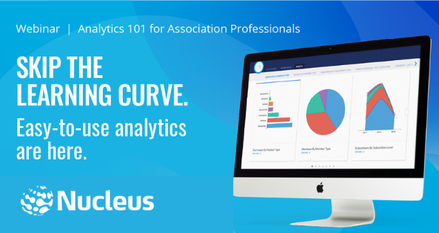 Start your day with a coffee and a look at your data dashboard - anyone who can browse the web can use Nucleus to see what's going on with membership, events, learning/certification, fundraising - whatever your association role is. 

See it for yourself: hubs.ly/H0_5myF0