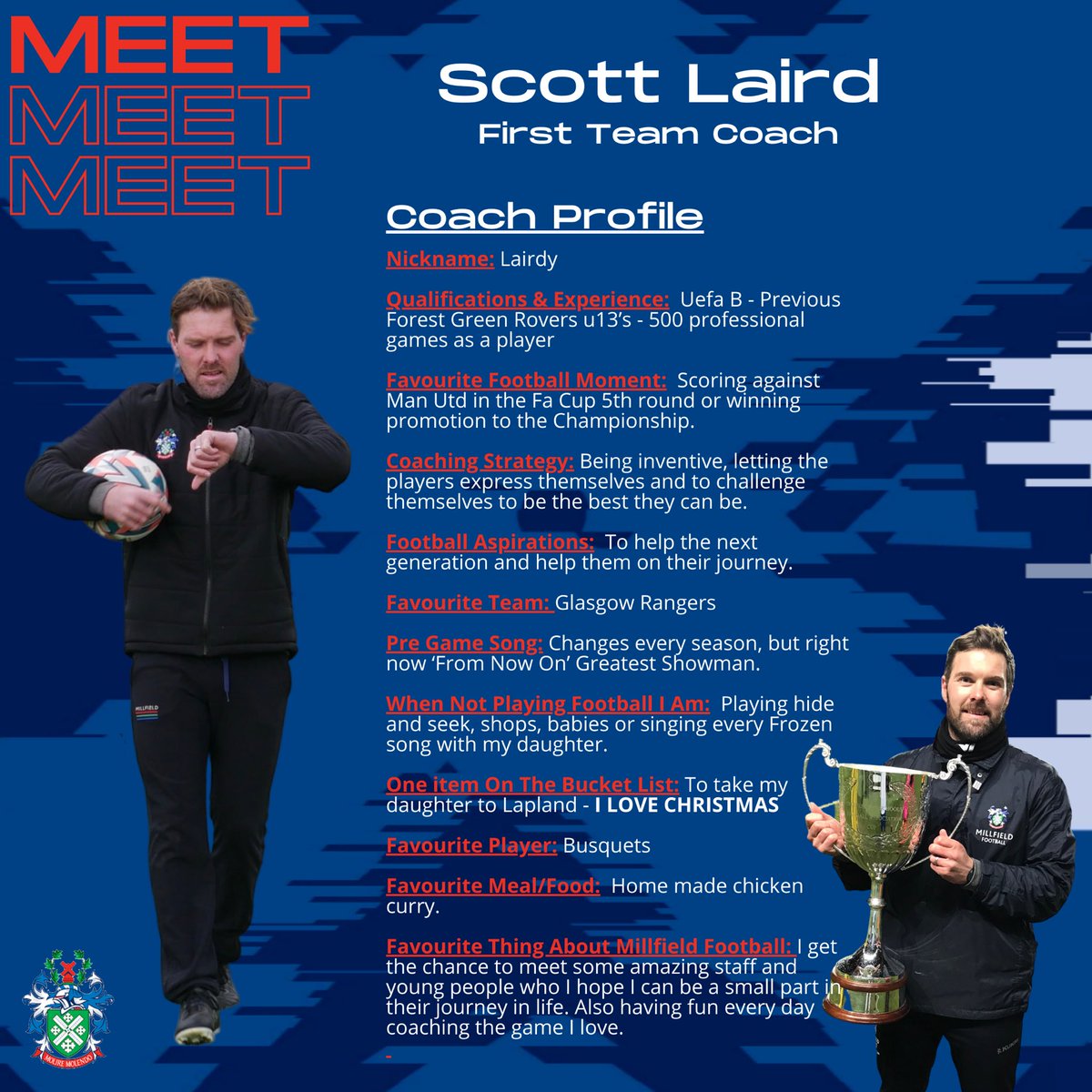 S Laird - Coach Profile 🔴🟢🔵 #themillfieldway