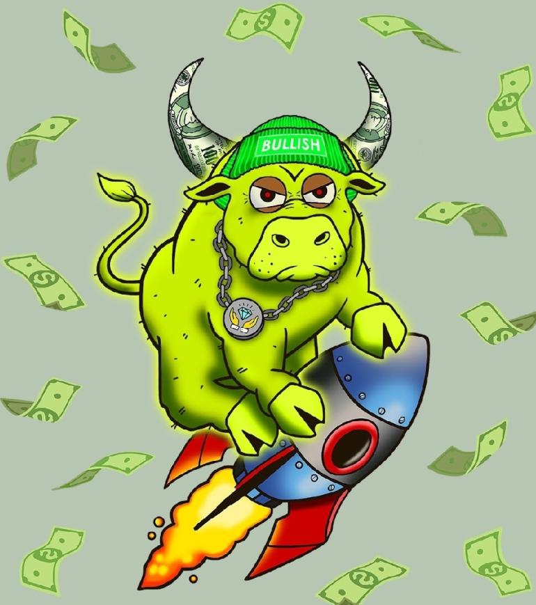 ManosDeDiamant3's tweet photo. The floor on the @wallstbullsNFT #NFTCommunity is perfect for buying in! Couple of DD minutes and you'll find the value!! Plus the #art by @Cam_rackam is dope! My #bullpen #manosDeDiamante #hodler #bullSpit https://t.co/ntoXuTGVru