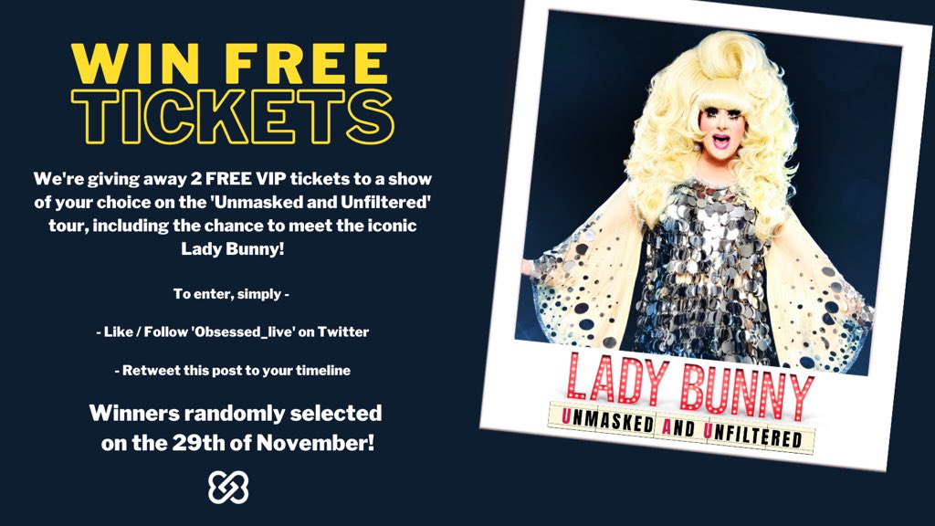 obsessed_live's tweet image. Competition time! Simply follow us and RT this tweet for a chance to win 2 tickets to @LADYBUNNY77’s new UK tour, including Meet and Greet!