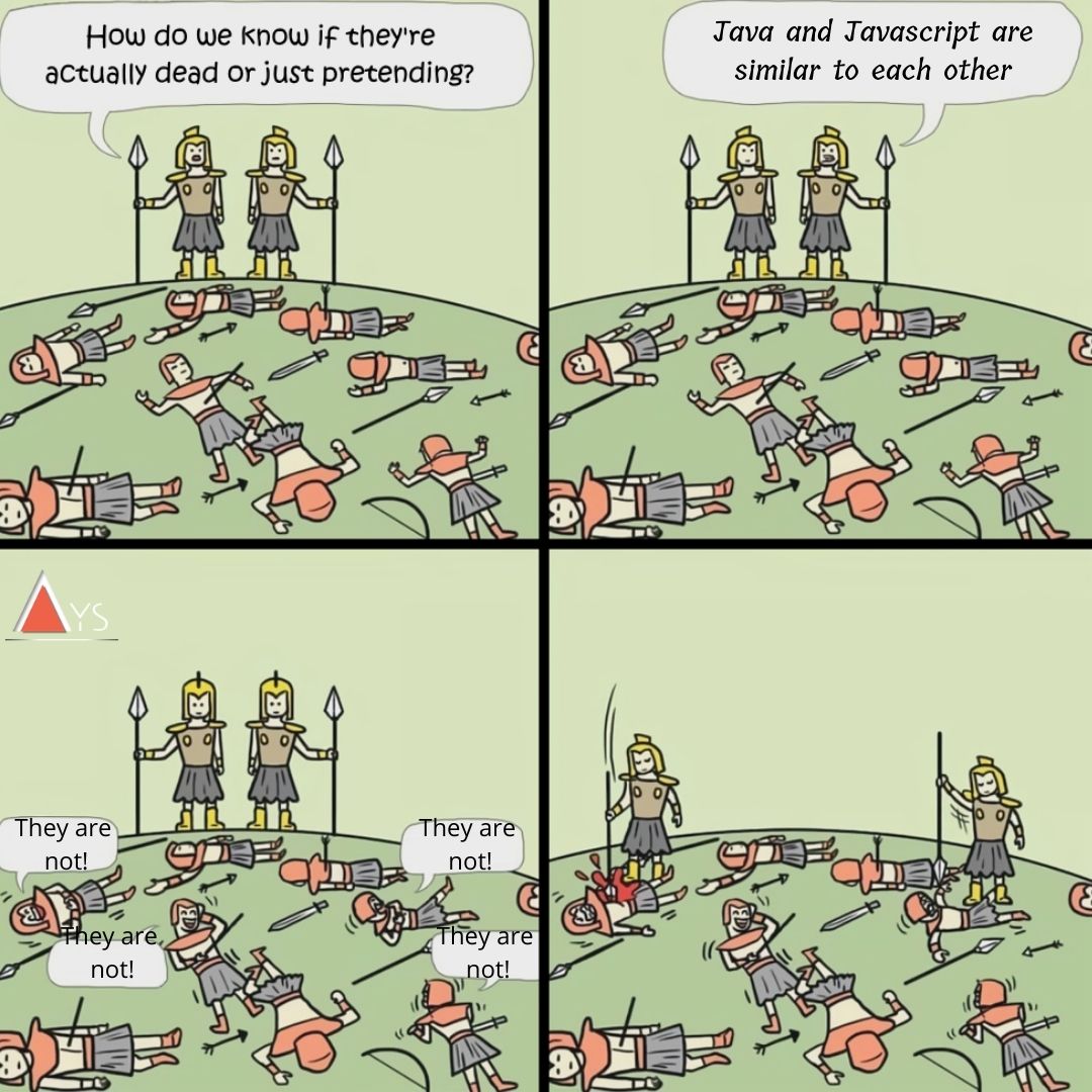 AysProPlugins's tweet photo. 😆 Which one do you prefer, Java or JavaScript? 

#programming #ayspro #programmer #java #javascript #memes https://t.co/KWleS9To49