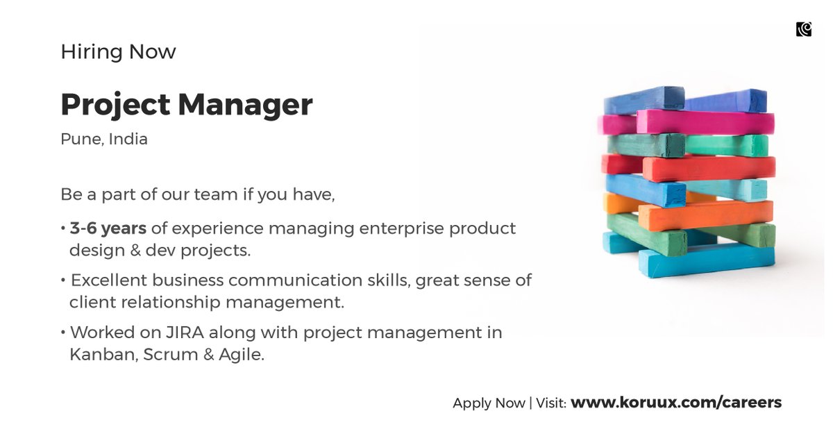 koru_ux's tweet photo. We are seeking a Project Manager who loves making things simple and systematic. If you have a strong background in managing product design and development projects from start to end, and if you enjoy working with creative teams, follow the link in comments 👇
#Hiring #ux #koruux https://t.co/9ZP3mepdIN