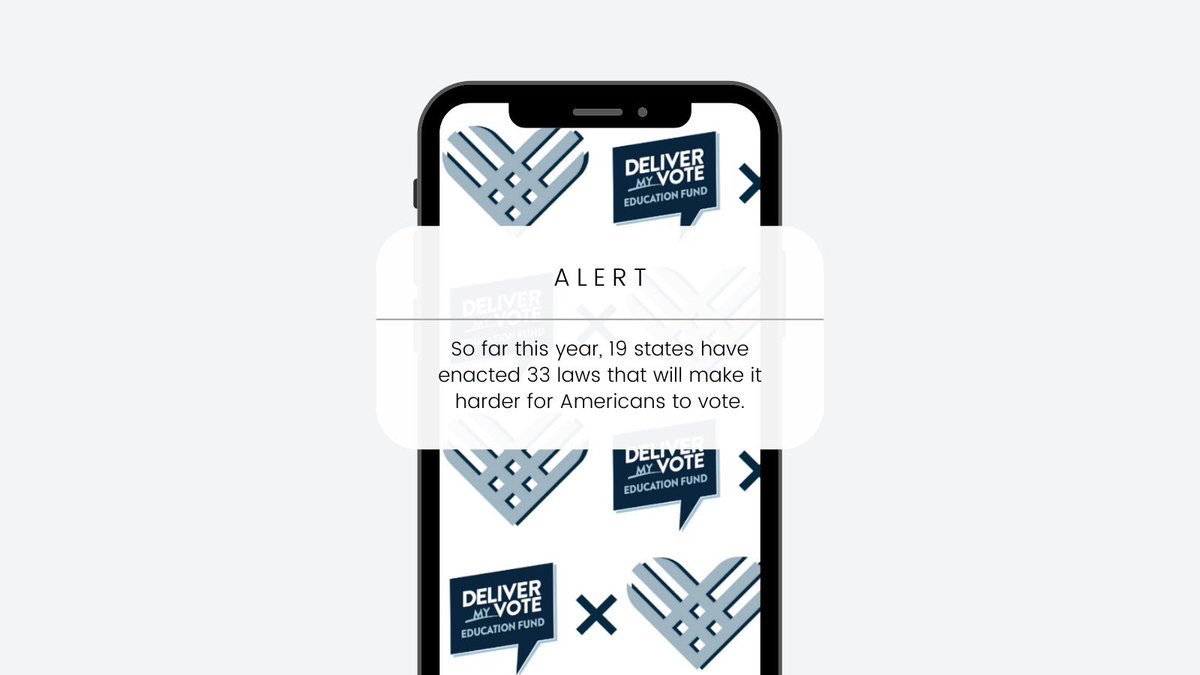 DeliverMyVote's tweet photo. We’re working to raise $50,000 by the year’s end to help voters navigate new restrictive legislation and ensure their vote is counted.

Help us fight against voter suppression by making a gift today. Link in bio📍

#votefromhome #votebymail https://t.co/1d8cTkp5v4