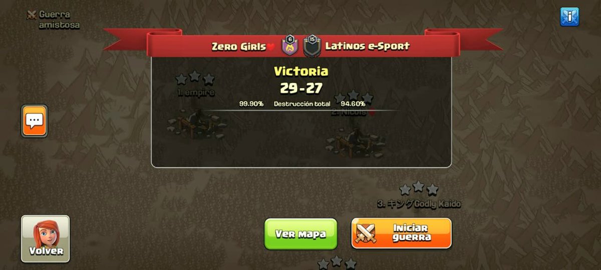 ZeroFamily05's tweet photo. Debut de nuestras chicas en la @FWL_CoC Lite 👯
Esto recién empieza y casi consiguen la PW!
GG #Latinos #e-Sport
#GOZG 🌸 https://t.co/V8KumOaDuW