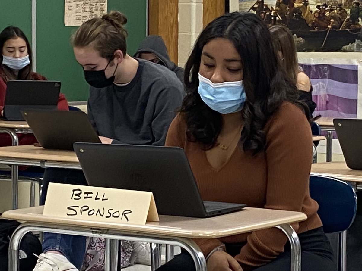 CesareAustin's tweet photo. Senators debating immigration and environmental bill proposals today in Mock US Senate committees. #takinginformedaction #learningbydoing @ManeStMirror https://t.co/pETuQvS6tK