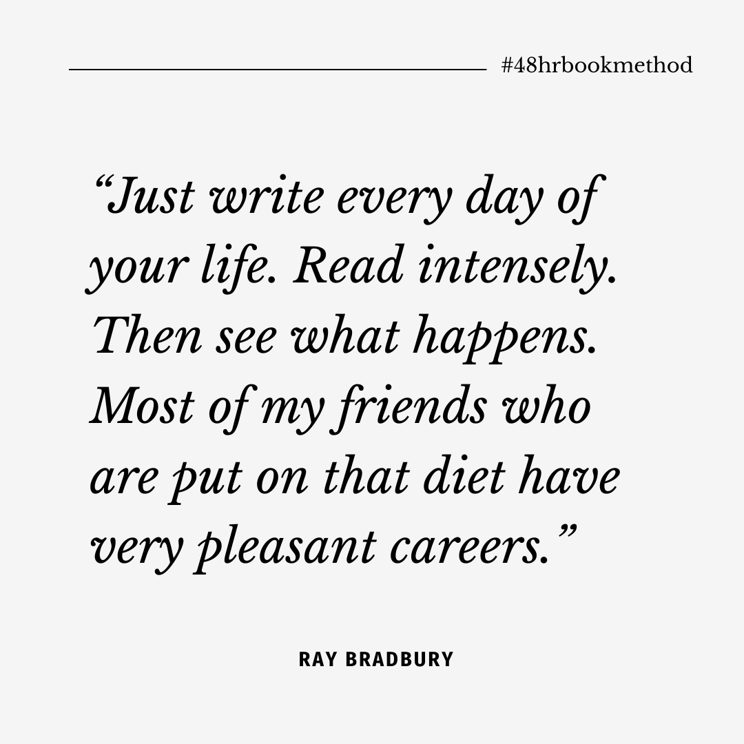 Oikosofy's tweet photo. “Just write every day of your life. Read intensely. Then see what happens. Most of my friends who are put on that diet have very pleasant careers.”
— Ray Bradbury
#48hrbookmethod
How happy are you with your career right now? 
https://t.co/kbssKIlkDH https://t.co/ZKCW7M4MMF