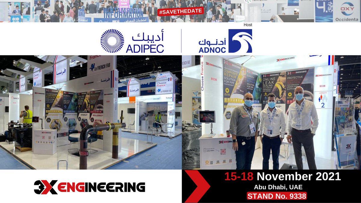 3XEngineering's tweet photo. #ADIPEC2021
We are waiting for you at booth 9398 

Come to discover #3XENGINEERING @adipec https://t.co/9LntMn6Bgo
