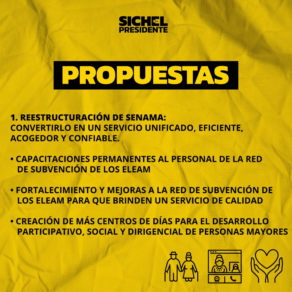 sebastiansichel's tweet photo. @amanozfundacion @ConectaMayor @travesia100 @AdultoMayorUC @TVN @canal13 @meganoticiascl Hola! Hoy lanzamos las propuestas para las personas mayores y una mejor vejez. Les dejo algunas ideas. Las #VocesMayores son prioridad en nuestro programa. https://t.co/gf6hUScDd3