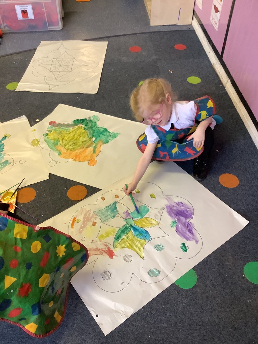 stgregorys_EYFS's tweet photo. This afternoon we are learning all about Rangoli art and are busy working together to paint our own! https://t.co/mqGYt8XKgx