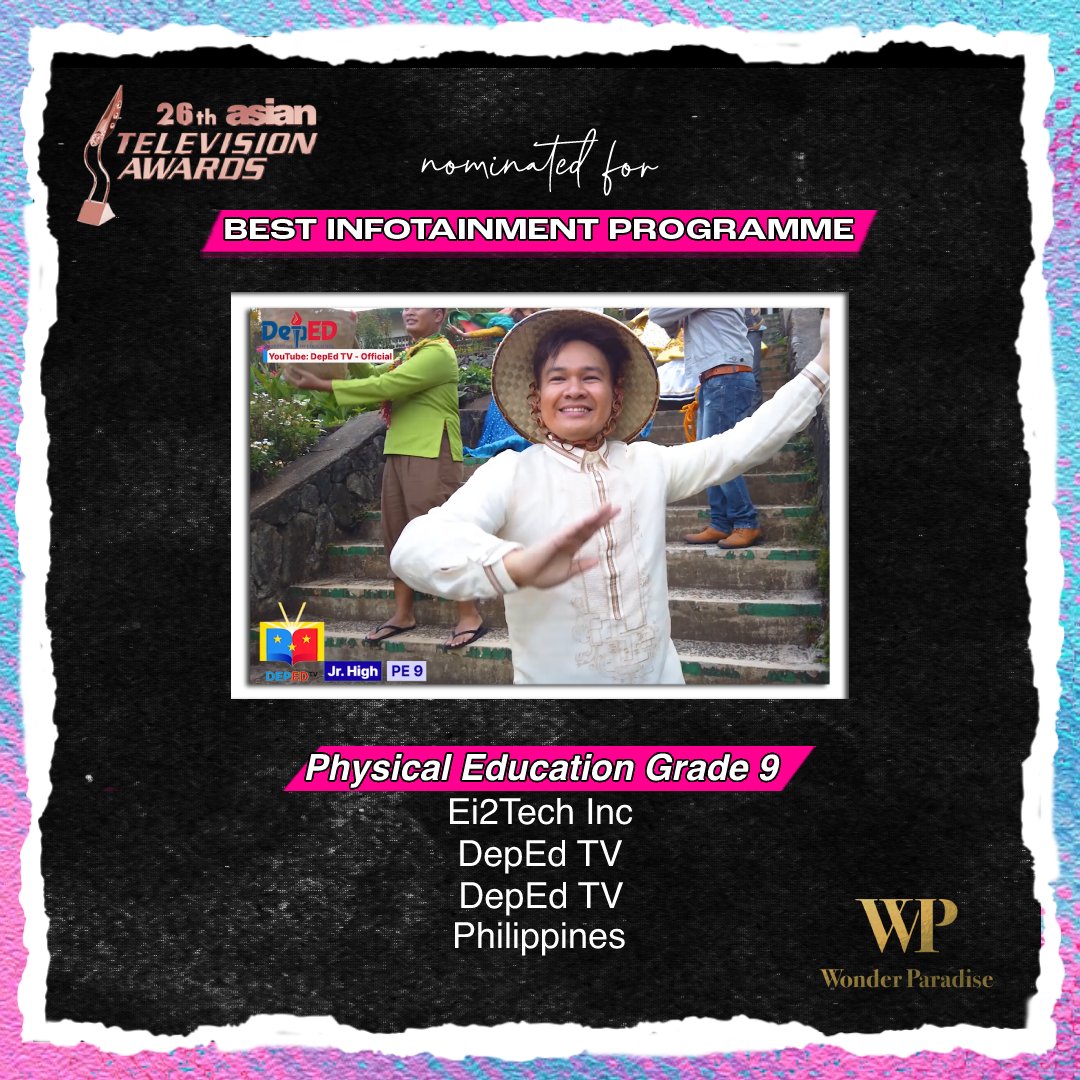 AsianTVAwards's tweet image. Physical Education Grade 9 , Ei2Tech Inc #DepedTV 
 
Mission Frontline with Rana Daggubati , Discover Communications India #DiscoverPlus #SeventaurusEntertainmentStudios @discoveryplusIN

Into the Wild with Bear Grylls and Akshay Kumar , 
Discover Communications India