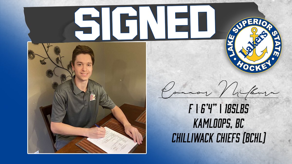 We are so excited to officially welcome .<a href="/connormilburn19/">Connor Milburn</a> to our Laker squad! Connor plays for the .<a href="/Chiefs_Hockey/">Chilliwack Chiefs</a> and will tear it up there until he joins us in the Soo! 

Seriously.. the guy already has 9 points in 12 games. We'll keep rooting for your success, Connor!