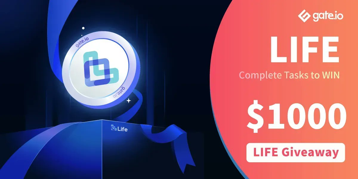 Gate's tweet photo. Get Your Hands On Our https://t.co/8kWqgEeplL #Giveaway

Share A $1000 $LIFE Prize Pool

Tasks
Follow @gate_io &amp; @LIFElabsHQ
Retweet &amp; @ A Friend
20 Lucky Participants Will Win $50 Each

Participate: https://t.co/SwDyli5XSF

#crypto #Gateio https://t.co/grUmStUhy8