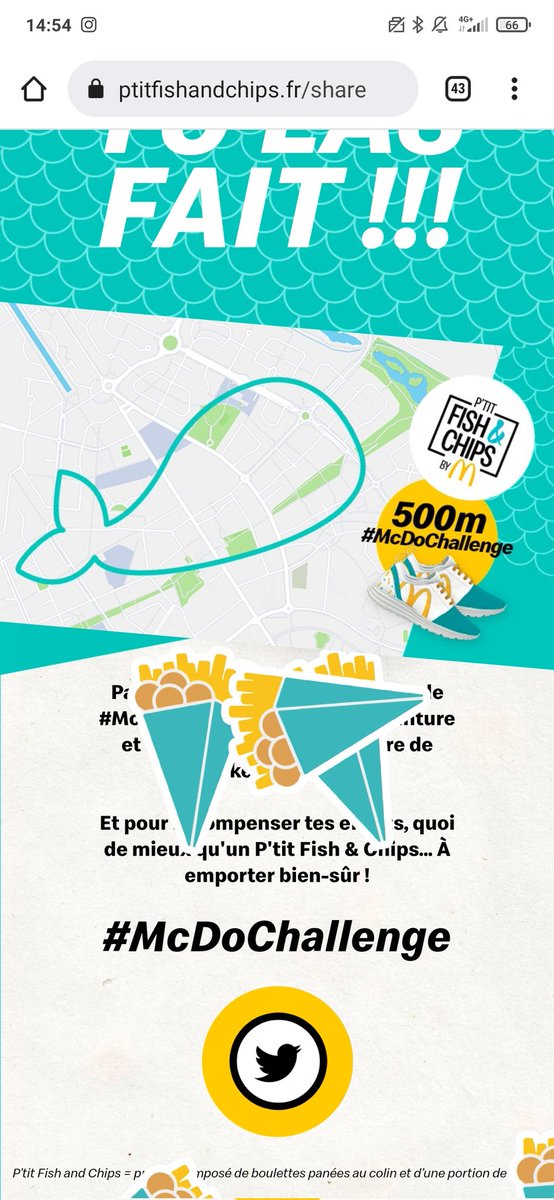 Yasahsiy's tweet photo. #mcdochallenge 
45.5
500m tout pile. Je mérite la paire https://t.co/bEHfuD23Hl