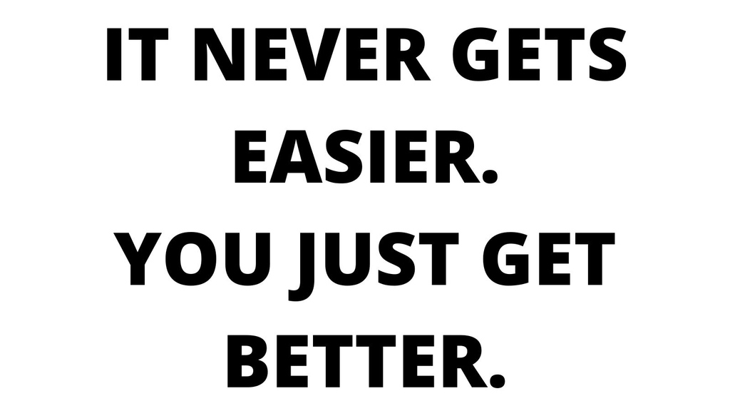 PracticeHeroUSA's tweet photo. How powerful is this.
It never gets easier. You just get better.

#mondaymotivation #motivationmonday #quote  #better #powerful #sports #athlete #athletes #sport #coach #coaches #soccer #basketball #volleyball #baseball #softball #lacrosse #football #practice #practiceherousa https://t.co/kHDlTdPE6x