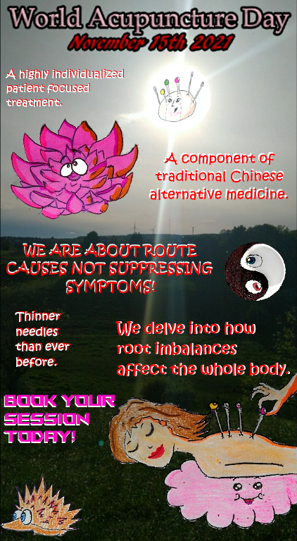 It's nothing to be afraid of! #Acupuncture can be used to treat a variety of health issues. Your #NIHPDurham acupuncturist will choose specific points on your body to place the needles based on your condition.

Artwork by Jakob Vallente-Dunn