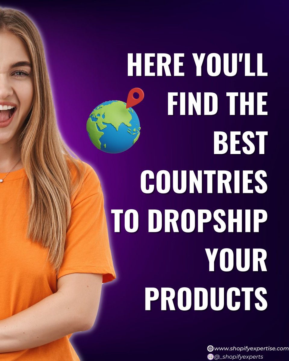 _shopifyexperts's tweet image. Best Country to Dropship

#dropshipping 
#ecommercebusiness