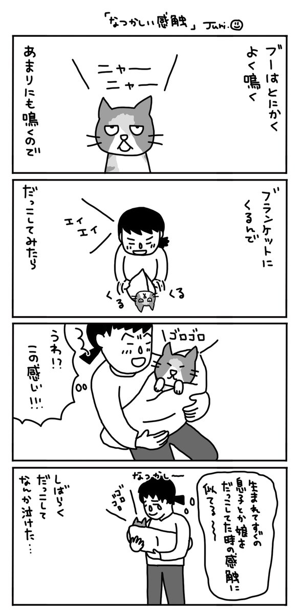 懐かしい感触になんか泣けた話
重さもちょうど3キロくらいだから
余計にそう思った 