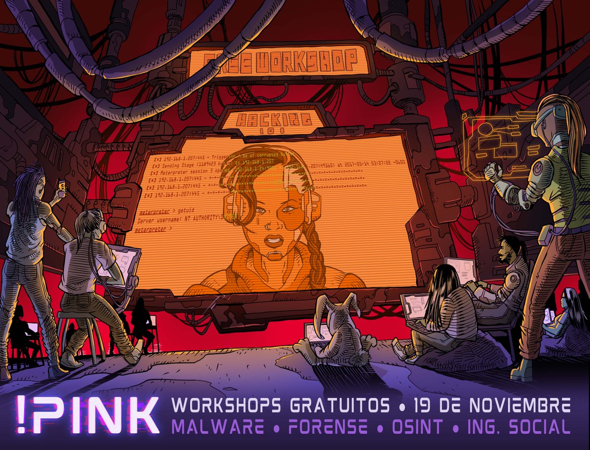 🚨 ¿Ya te anotaste a los #workshops GRATUITOS? 🚨 

🗓️ Viernes 19-Nov
🏫 Online
🗣️ En español
👥 ¡Toda la comunidad está invitada!
🤓 ¿Temas? #Malware, #forense, ing. social y #OSINT
🚦 Dificultad variada

Inscripciones 🎟️
👉 linktr.ee/notpinkcon
