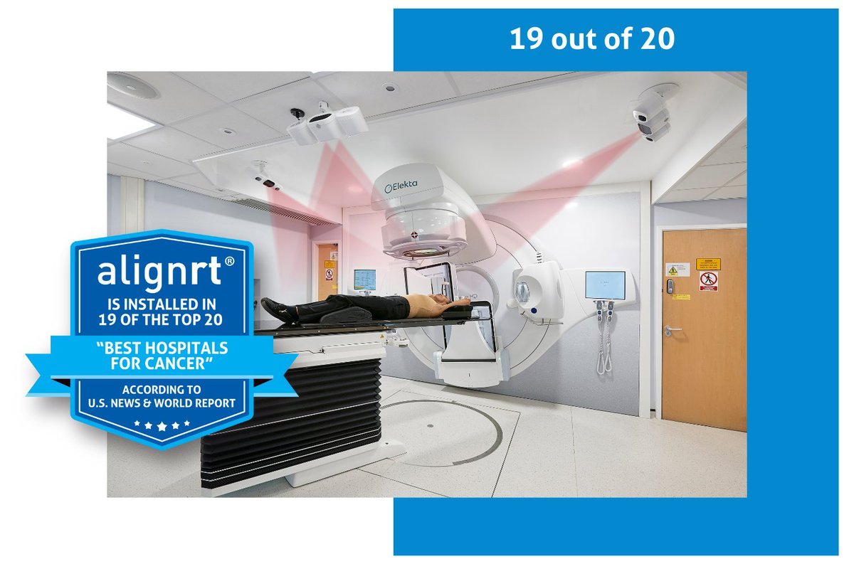 VisionRTLtd's tweet photo. AlignRT technology used by 19 of the 20 “Best Hospitals for Cancer” in the United States! (according to latest analysis by U.S. News and World Report)
These numbers show even more uptake of Vision RT’s SGRT tech than previous years.
https://t.co/QTe5pe2zuh https://t.co/iA97LAzkp3