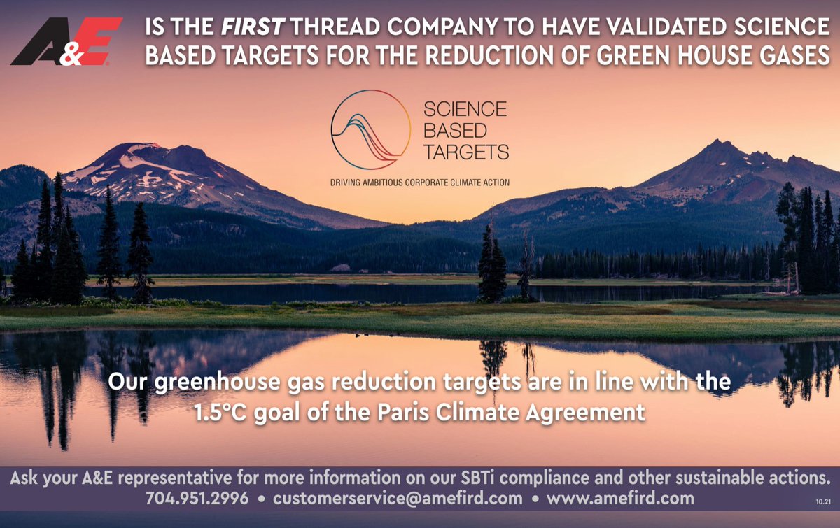 AmericanEfird's tweet photo. "Specific Elevate brands have emerged as leaders in their respective markets, including American &amp; Efird as the first thread manufacturer to receive approved targets."

Learn more about Elevate’s commitment to SBTi ⤵️ https://t.co/ekYc1YVP9f

#ElevateTextiles #TextileNews https://t.co/l0S0CUHKKP