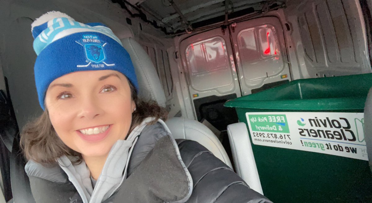 jennhickok's tweet photo. Special thanks to @ColvinCleaners for keeping the @11DayPowerPlay players smelling nice and clean. And yes, I’m helping to deliver it today! 🏒😉 https://t.co/7h8eph90Ls