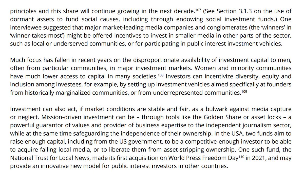 sdp's tweet photo. Here's the section of the #NewDealForJournalism report with specific recommendations for states, investors and philanthropies on investment in public interest journalism:
#CSummit21 https://t.co/RyXpt9rgnr