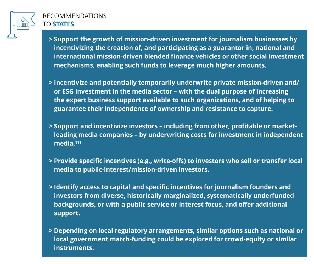 sdp's tweet photo. Here's the section of the #NewDealForJournalism report with specific recommendations for states, investors and philanthropies on investment in public interest journalism:
#CSummit21 https://t.co/RyXpt9rgnr