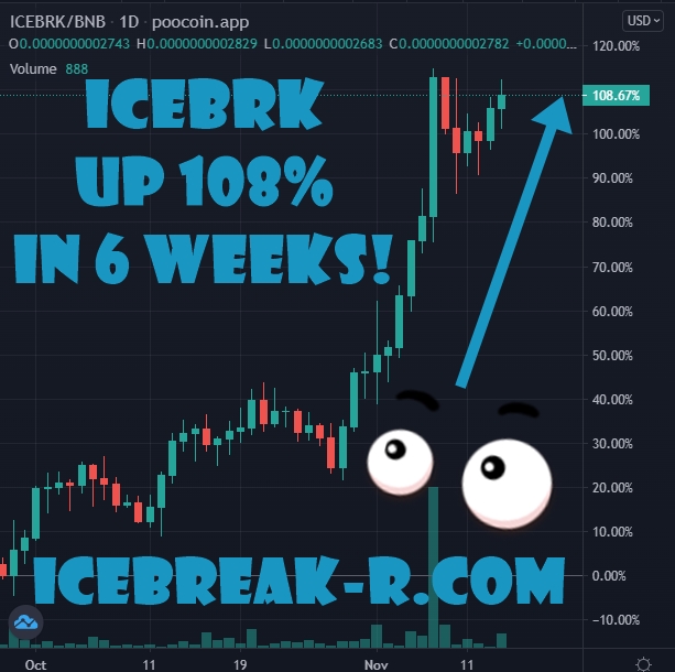 ICEBRKofficial's tweet photo. #ICEBRK Still holding those gains from the last 6 weeks!

We are redefining what #NFTs are with our innovative new #NFTMarketplace and brand new use cases about to revolutionize the #NFTartists control &amp; power with flexible commissions (coming 2022) 

PLUS our TOP SECRET USE CASE https://t.co/2ZGaVKZqSb