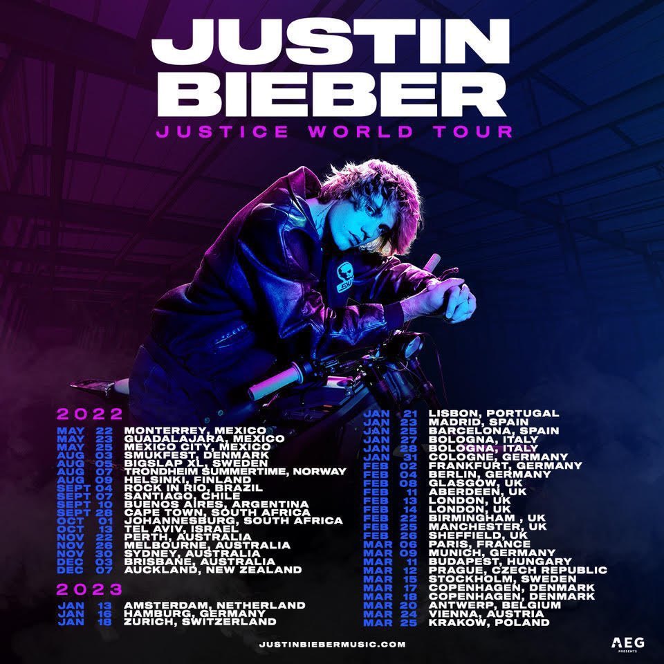 Justin Bieber México on Twitter: "🌎| Fechas Oficiales del "Justice World  Tour" Justin Bieber hará 3 shows en México el año que viene.  https://t.co/AXIHESb4c1" / Twitter