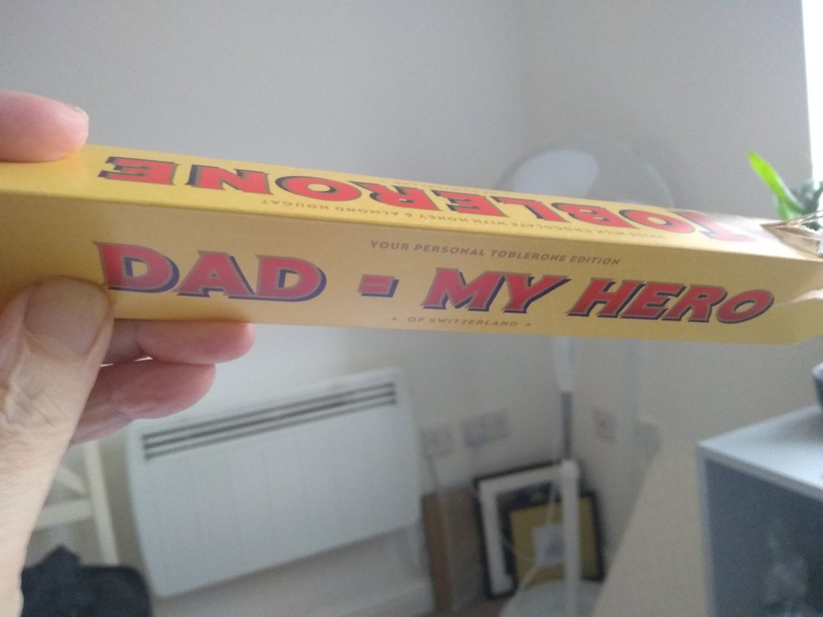 Nice to get a Toblerone from my son Bill. Especially this one.