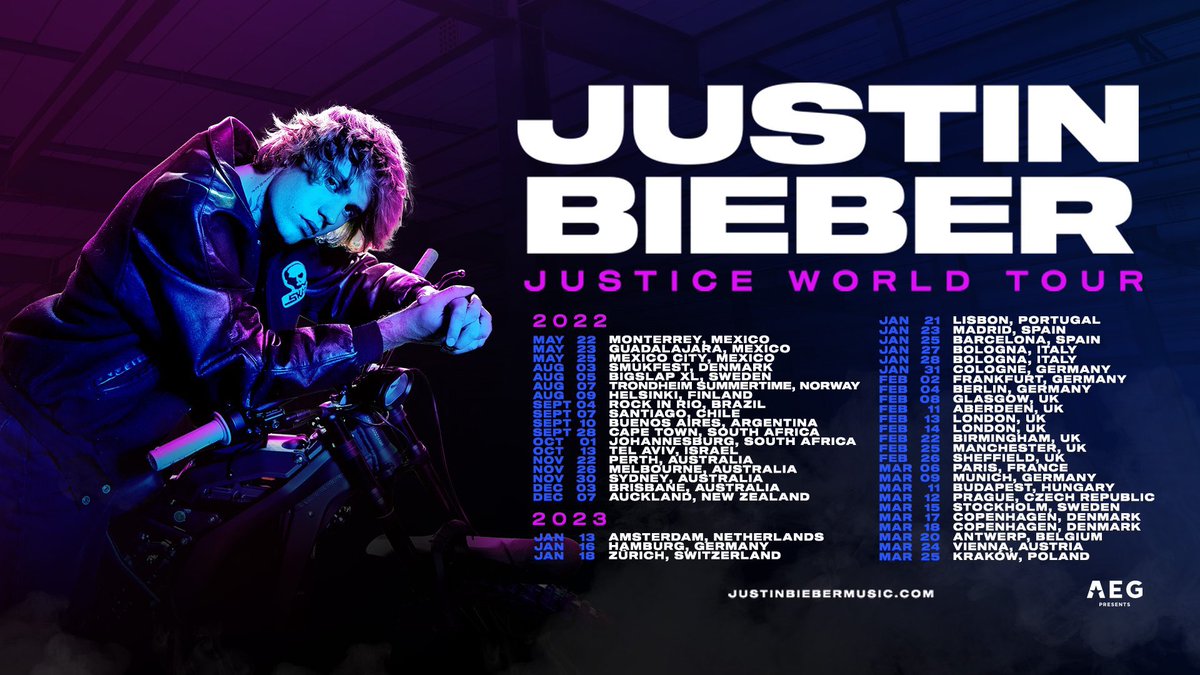 It's official! Justin Bieber's “Justice Tour” has new dates added. The first show will be in Monterrey Mexico on May 22, 2022!