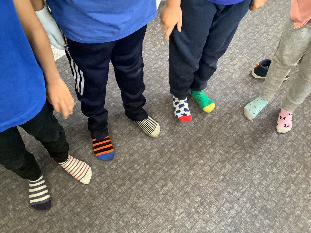 MsMatthewsHCPS's tweet photo. In the Terrific Turtles @HazelSchool we wore odd socks today for Anti-Bullying week #AntiBullyingWeek #OddSocksDay https://t.co/yDiBj0Jo8i