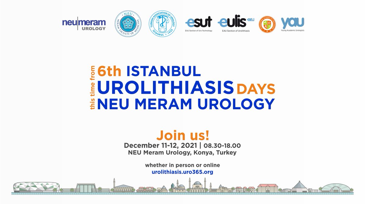 NEU Meram Urology (@meramurology_) on Twitter photo Istanbul Urolithiasis Days @MeramUroloji
Join us, whether in person or online!
11-12th December
Check out the link below for program and registration urolithiasis.uro365.org
#IUDmeram
<a href="/Uroturk/">Türk Üroloji Derneği</a> <a href="/eauesut/">European Section of Uro-Technology (ESUT)</a> IAU <a href="/eulis_uroweb/">European Section of Urolithiasis - EULIS</a> @neu_meramtip Istanbul Urolithiasis Days @MeramUroloji
Join us, whether in person or online!
11-12th December
Check out the link below for program and registration urolithiasis.uro365.org
#IUDmeram
<a href="/Uroturk/">Türk Üroloji Derneği</a> <a href="/eauesut/">European Section of Uro-Technology (ESUT)</a> IAU <a href="/eulis_uroweb/">European Section of Urolithiasis - EULIS</a> @neu_meramtip