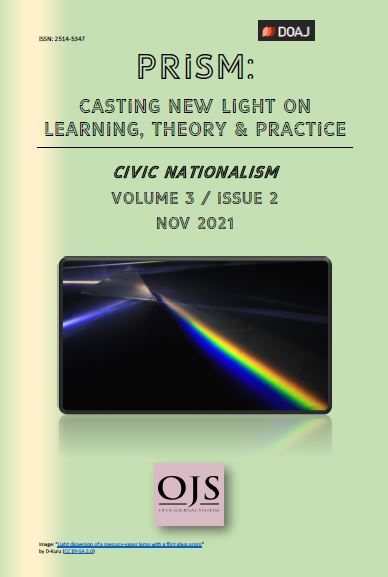 #Publication #News 

'... this special edition set[s] out from... the problem of a civic nationalist agenda in UK government education policy and  practice'
#OpenAccess special issue of <a href="/JournalPrism/">Prism Journal</a> 
Guest editors: <a href="/Rhizomatics65/">Francis Farrell</a> @LanderVini #UmitYildiz 

openjournals.ljmu.ac.uk/index.php/pris…