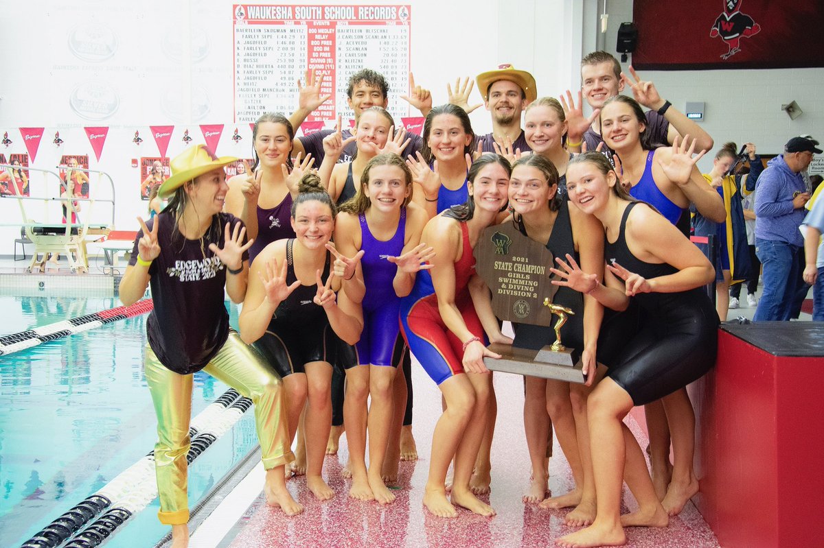 🏆 🏆 🏆 🏆 🏆 🏆 🏆 Girls Swimming takes home the D2 State Championship, their 7th straight!!! #7peat