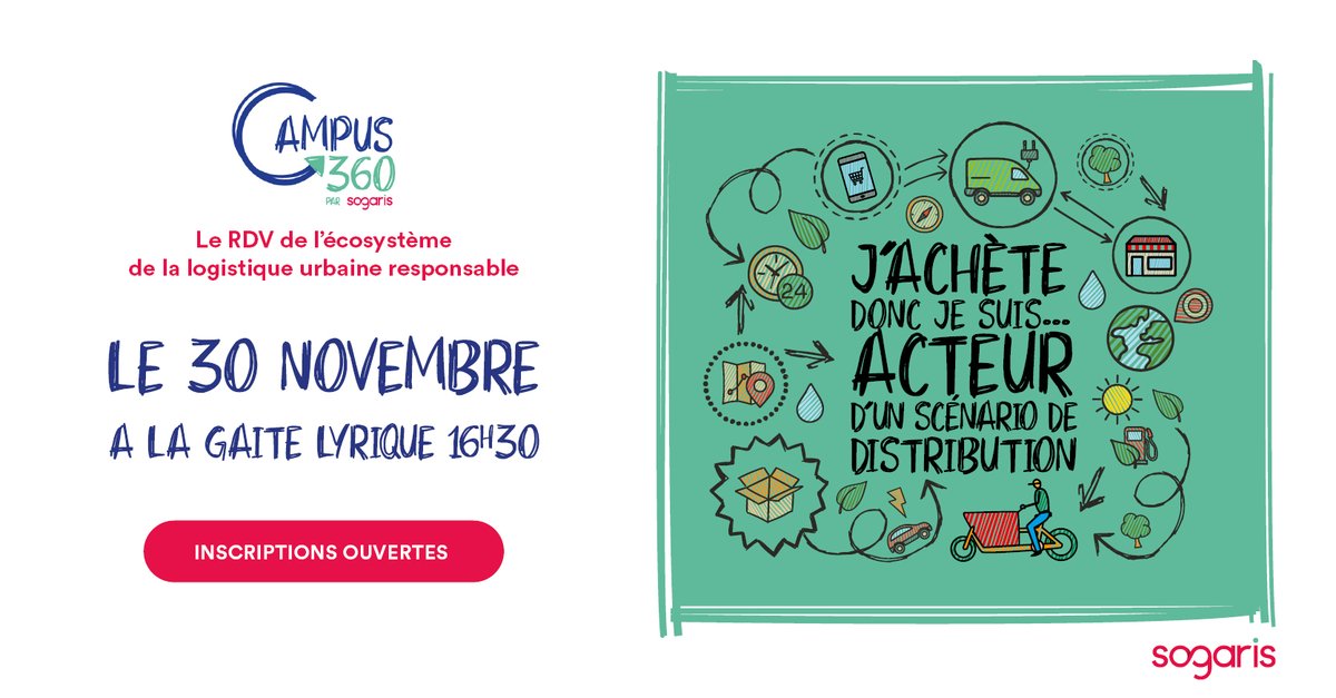 🔥 Les inscriptions au Campus #360ParSogaris sont ouvertes ! 🔥

👉 forms.office.com/r/ZbKFct2j8x 

C'est LE rendez-vous de l'écosystème de la #LogistiqueUrbaine responsable, pour échanger sur une question de fond, en articulant intérêt général, vision business et rigueur scientifique.